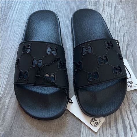 black gucci slides women|gucci slides outfit.